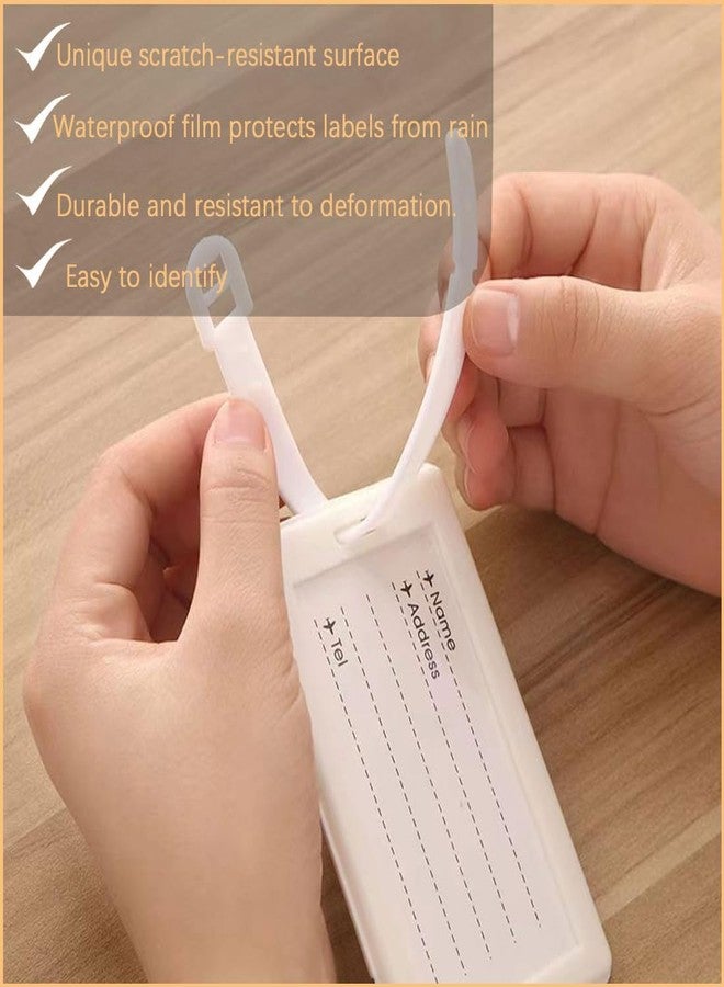 Massmot 5Pcs Luggage Tags PVC Luggage Labels for Suitcases with Name Address Phone Number Labels Travel Tag for Baggage Identity ID Labels for Easily Identification (Multi/Style B) - Image 3